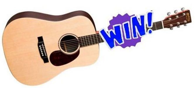 Win a NEW Martin
                    Acoustic Guitar!